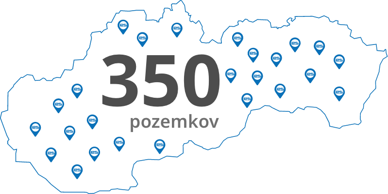730 pozemků